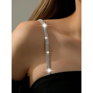 Ladies Crystal Embellished Bra Straps - Metal Adjustable Back and Shoulder Straps (2Pcs/Pair) - Comfort, Womenswear Comfort Elegance Elegant