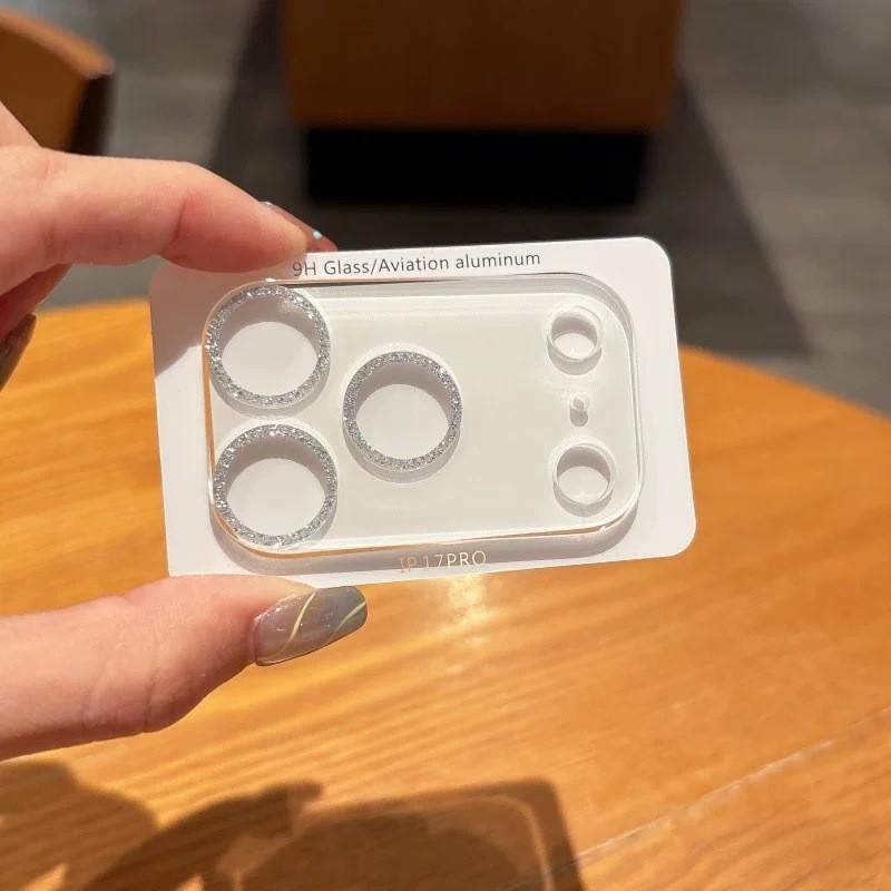 Applicable to Apple 17 glitter integrated lens film 17pro mobile phone lens anti-drop 16pro protective film 15 mobile phone film