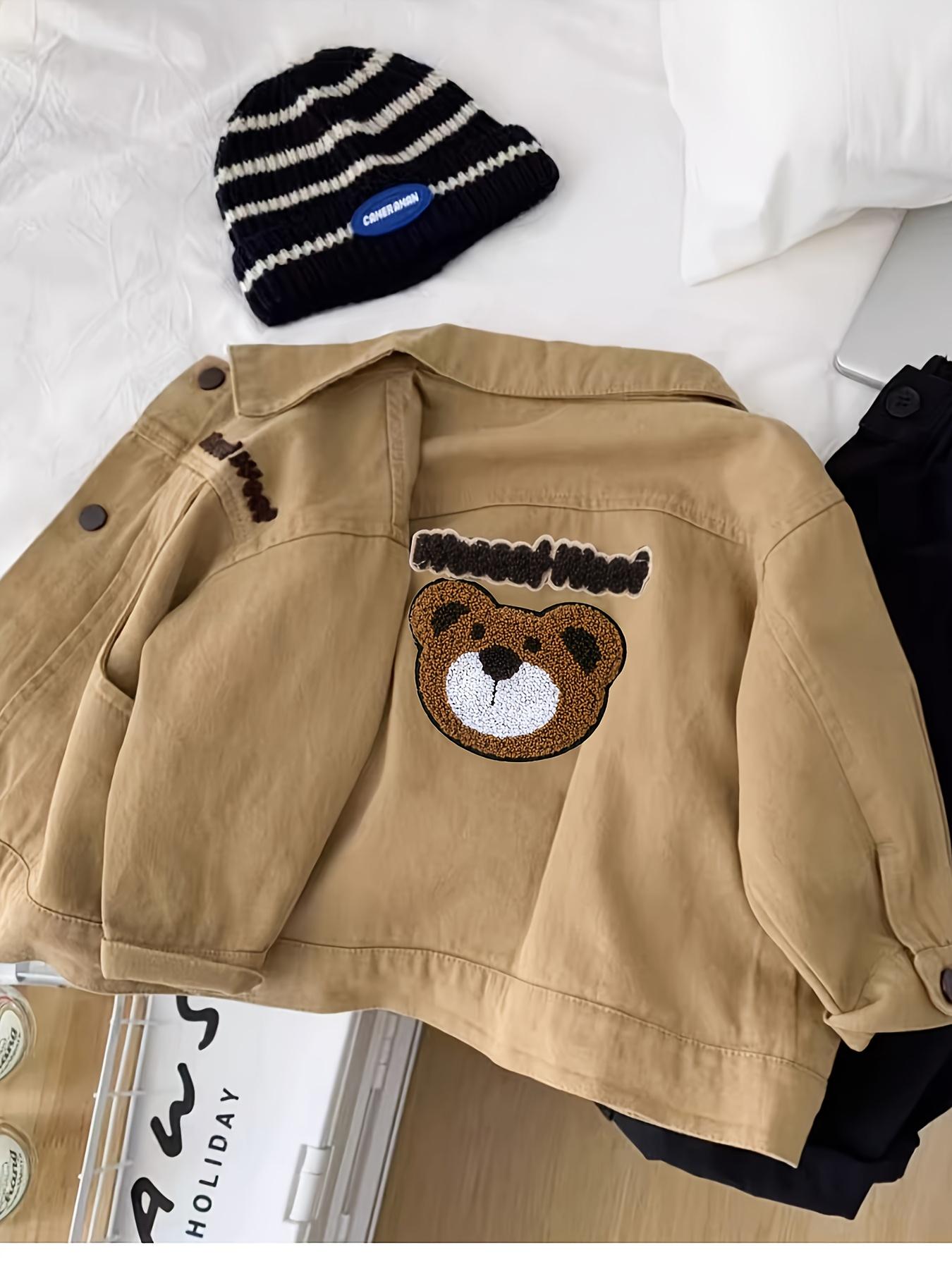 NewBoys' Outerwear Jacket Windbreaker 2025 Cute Cartoon Letter Embroidery Random Pattern Autumn Sports Teenagers Christmas Gift Clothing(Gift)11