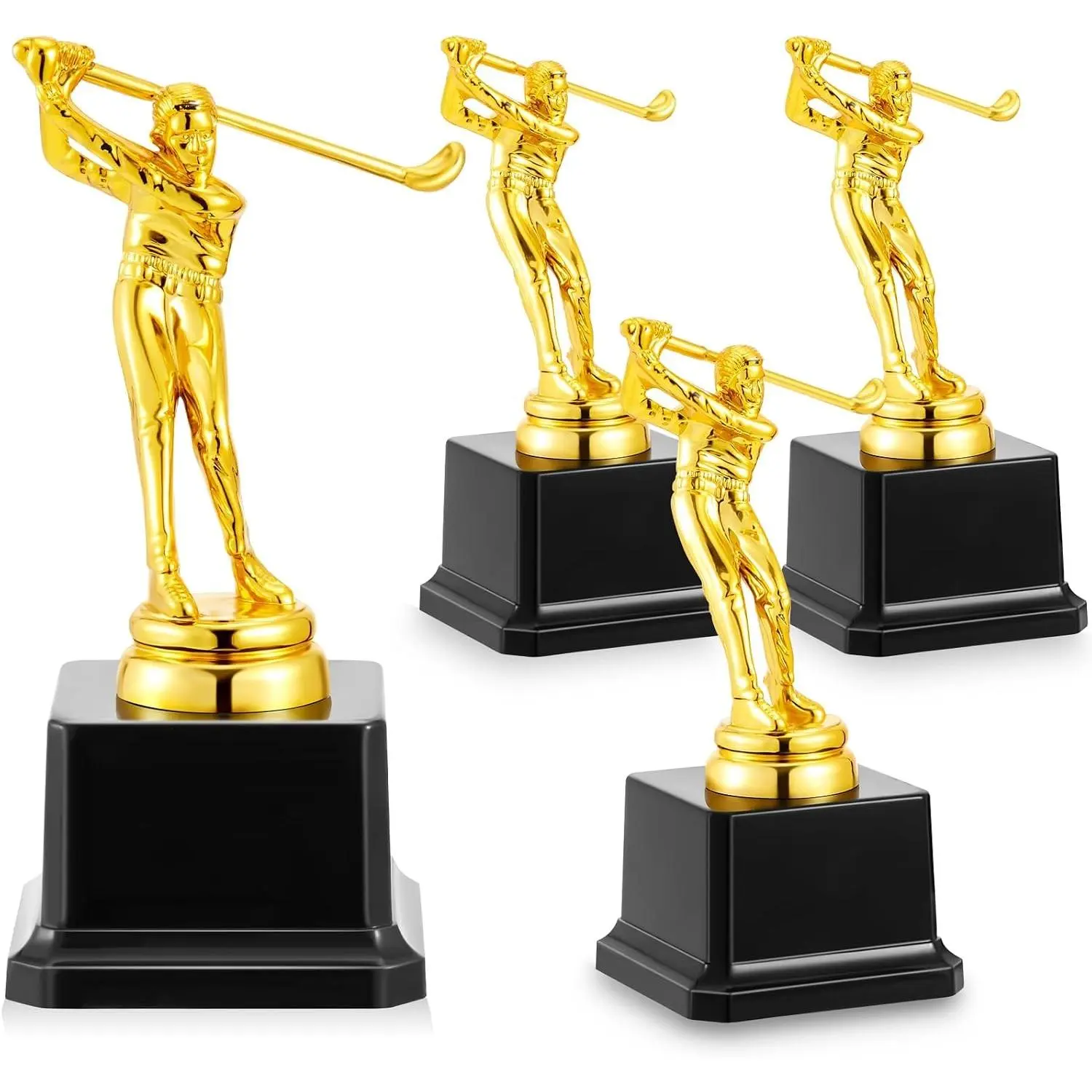 Golf Trophy Bulk 6.7" x 3" Gold Plastic Golfer Award Cup for Adult Rewards Golf Tournaments Competitions Party Props