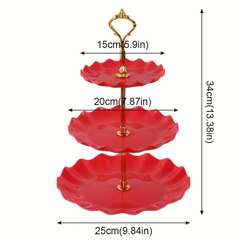 Cake Stand Plastic Dessert Stand Cupcake Holder Multi Layer Fruit Tray for Graduation Party Birthday Wedding Dessert Display