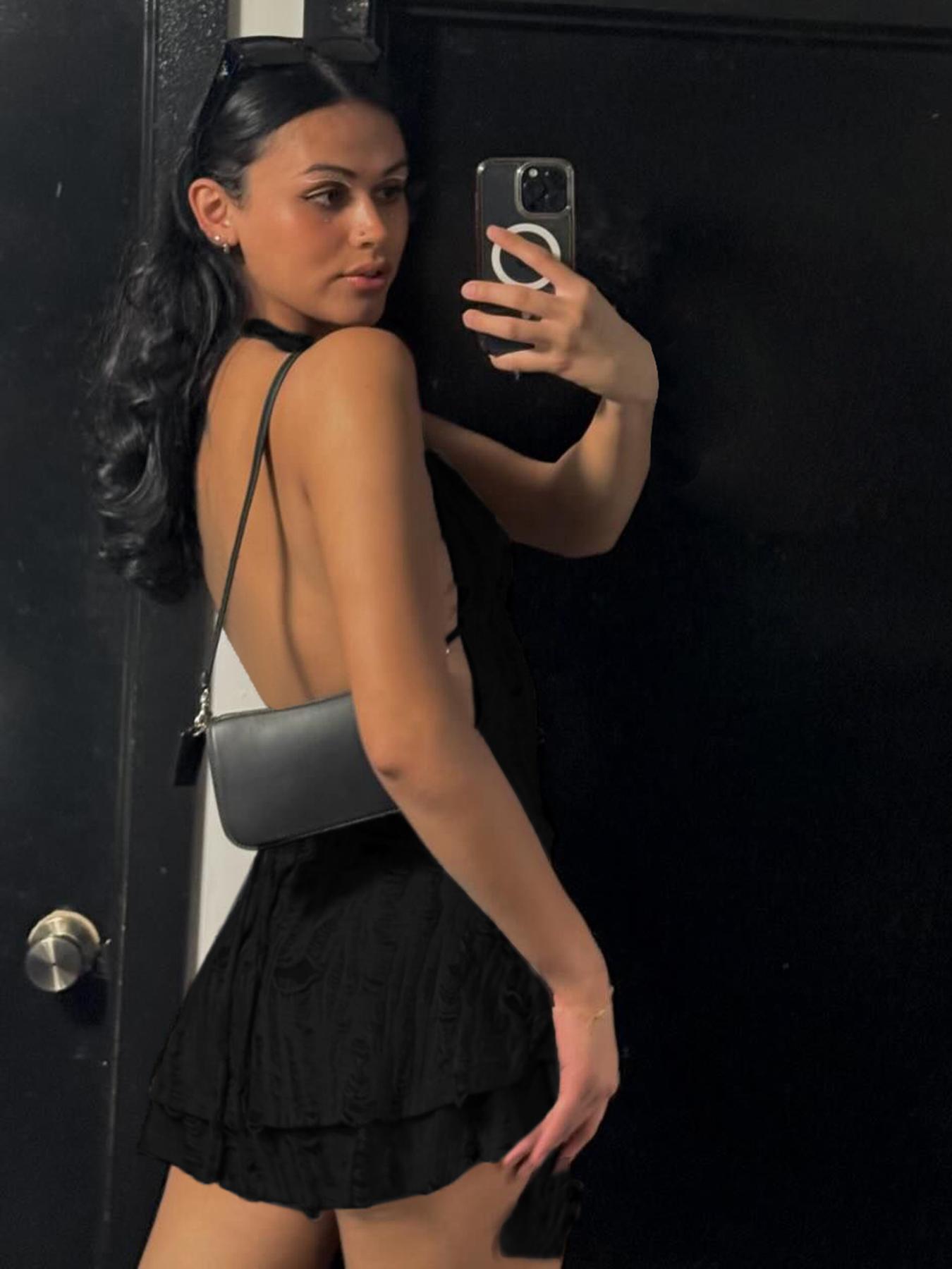 Women's Solid Color Backless Casual Comfy Dress, Sleeveless Summer Dress for Parties, Clubs and Dates, Ladies Summer Clothes, Womenswear