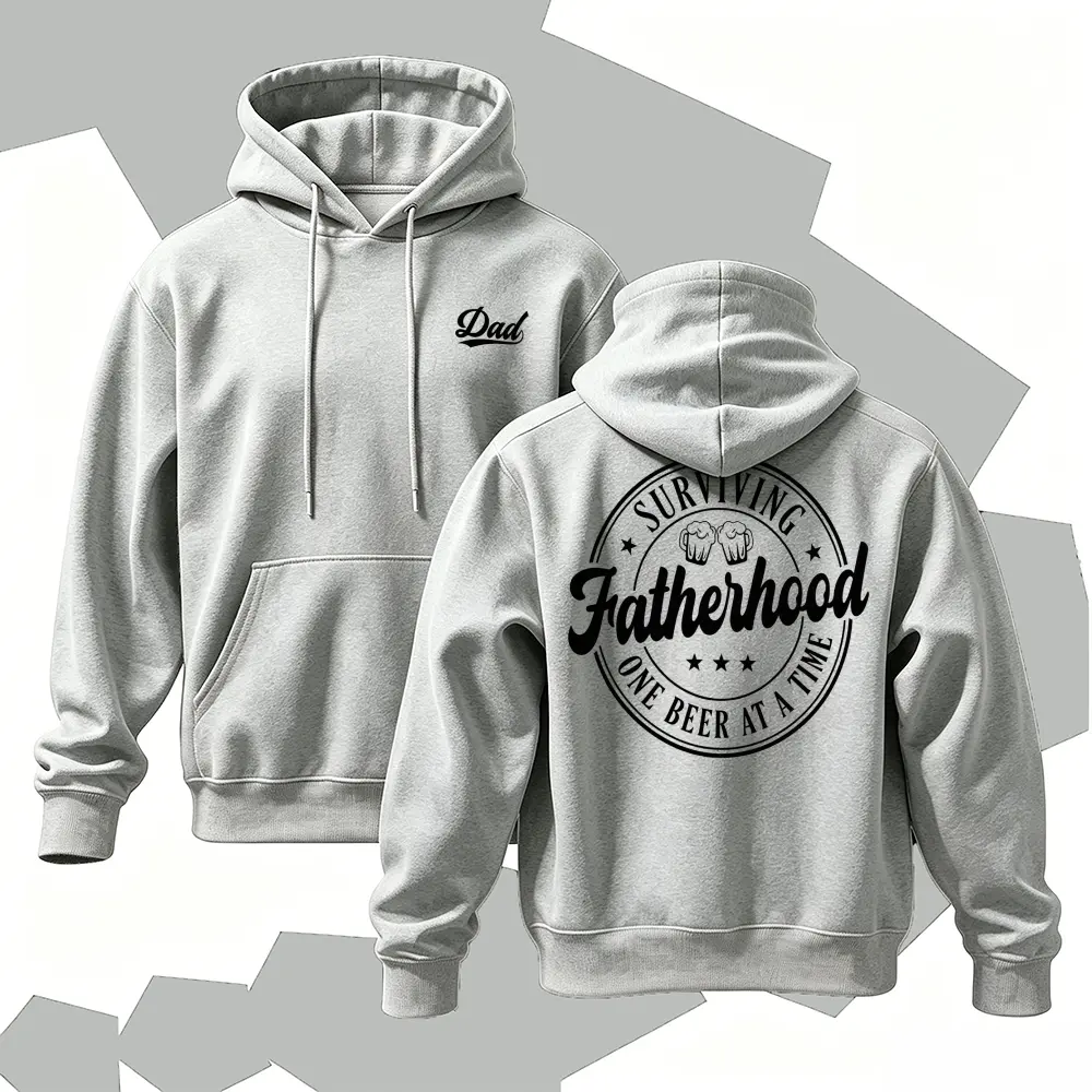 Dad Life Hoodie, Funny Fatherhood Quote Sweatshirt, Men's Casual Streetwear Pullover, Perfect Dad Gift