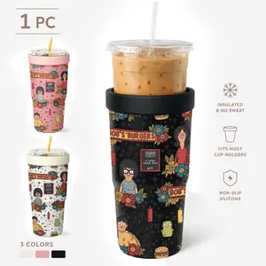 1 Pc 32oz Bob's Burgers Burger Cartoon Theme Insulated Can Cooler Tumbler, Double Wall, Leak Proof, Cold 24H, Hot 12H, No Sweat, Fits Most Cup Holders, Non Slip Silicone, Camping Must Have, Kitchen Essential, Fun Gift, For Daily Use, BBQ, Party, Travel