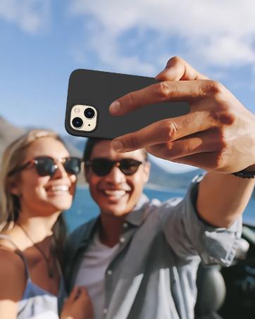 Compatible with iPhone 14 Case, Liquid Silicone Case [with 2X Screen Protectors], Full Body Shockproof Protective Cover Slim Thin Phone Case for iPhone 14 6.1 inch, Stone