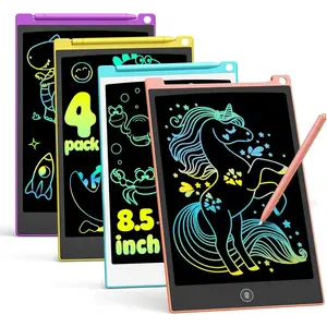 4 Pack LCD Writing Tablet, 8.5 Inch Colorful Drawing Board, Kids Travel Games Activity Learning Toys, Birthday Gifts for 3-8 Year Old Boys Girls Toddlers Preschoolerfidget toys