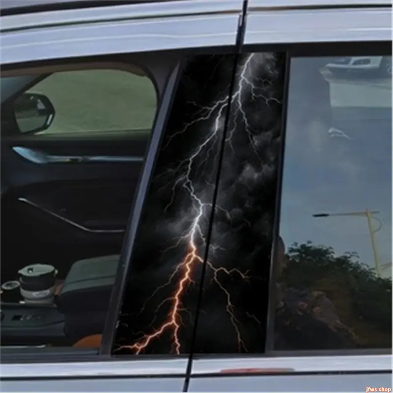 Trendy Automotive Decals, 2 Pack Anti-Scratch B-Pillar Protective Film, Personalized Creative Window Trim Cover for Daily Driving, Car Decorative Sticker homedecor