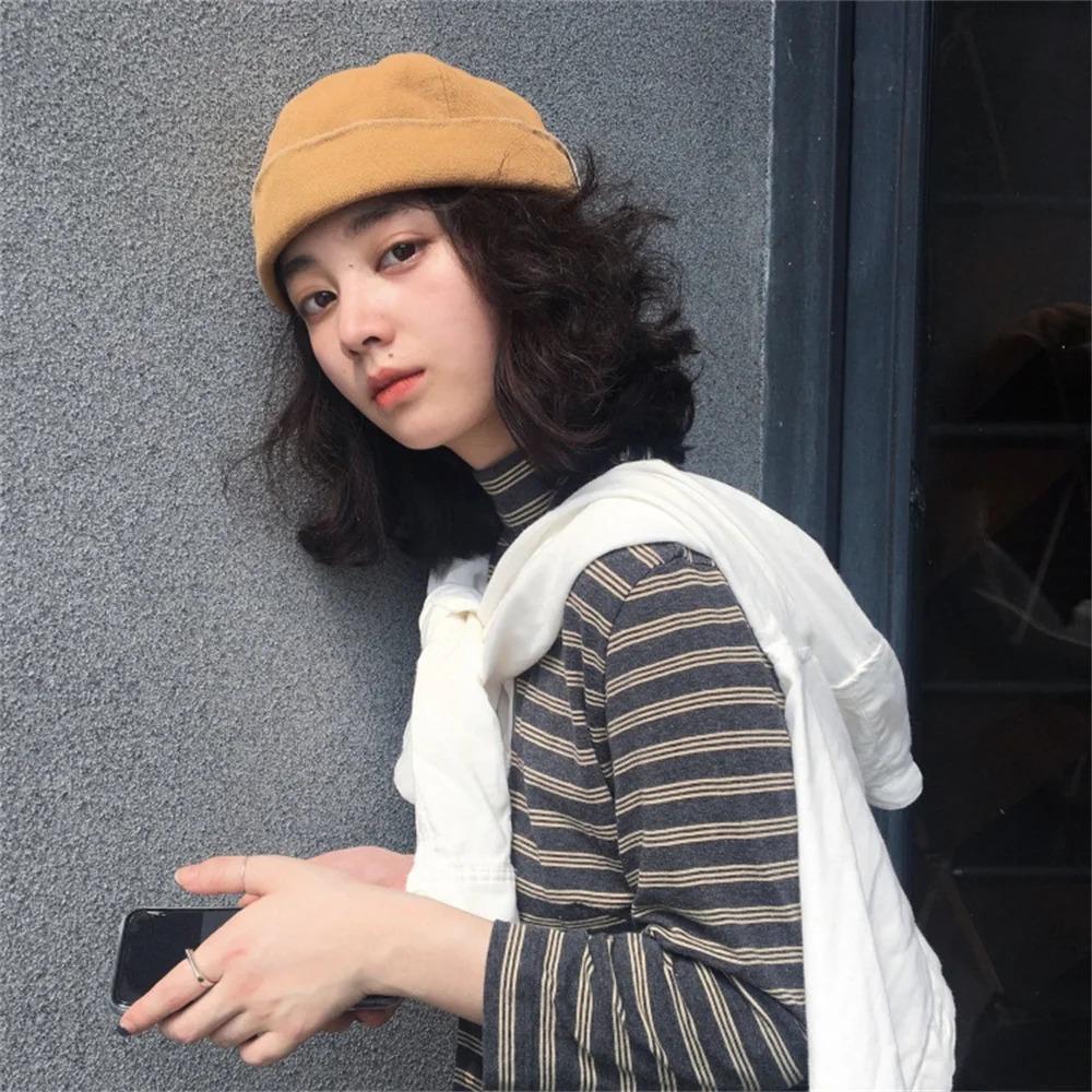 Fashion Cotton Brimless Hat Men Women Retro Skullcap Melon Docker Cap Street Hip Hop Without Visor Summer Outdoor Beanie Gorras