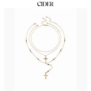 Cider CROSS LAYERED NECKLACE