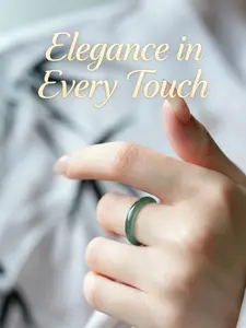 Deep Jade Ring, Chinese Style Emerald Ring, Lucky Energy Feng Shui Ring, Perfect Gift for Women and Girls