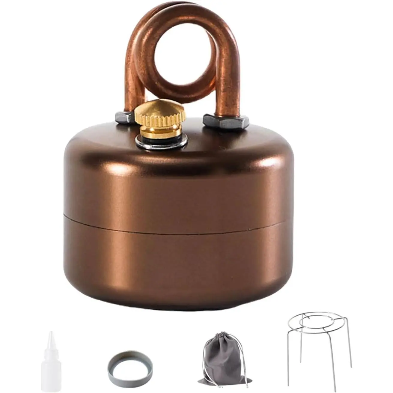 Mini Camping Stove - Efficient, Small Size, Heat-Resistant Rubber Grip, Leak-Proof, Compact, Windproof & Easy to Operate - Ideal for Camping & Emergency Preparedness