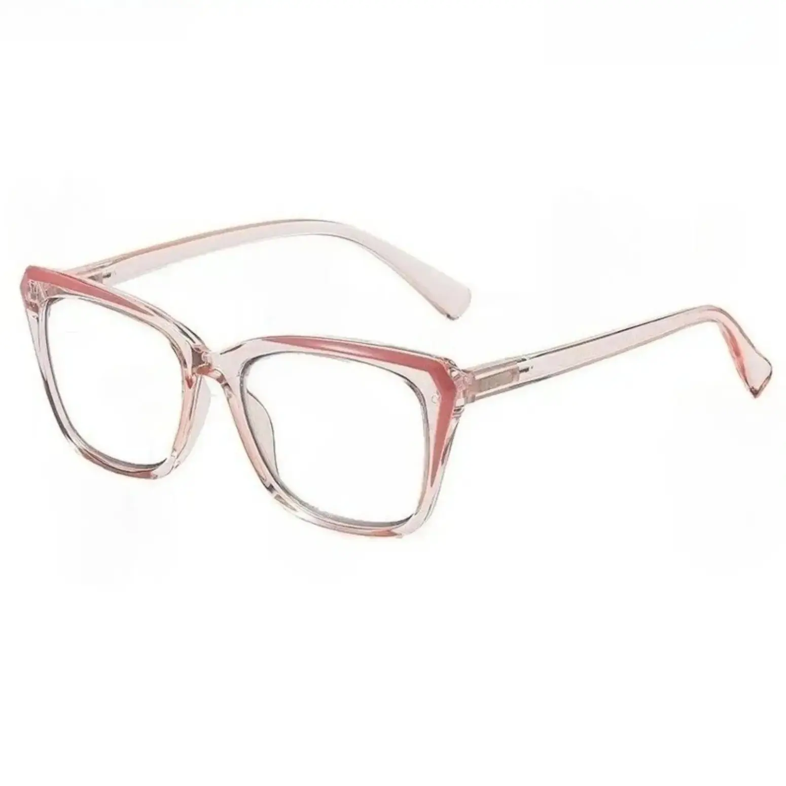 Women's Multifocal Photochromic Reading Glasses, Progressive Focus Intelligent Transition Eyewear, Lightweight Square Frame Dual Vision Readers, Home Office Walks Daily Wear Eyeglasses Gift Pink