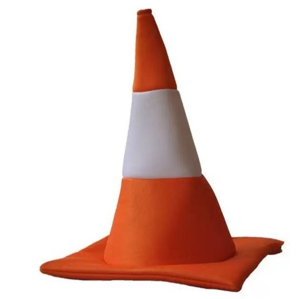 Funny Foldable Traffic Cone Hat Dress Up Masquerade Stage Hat Role Play All Age Halloween Costume Funny Hat Cosplay Event