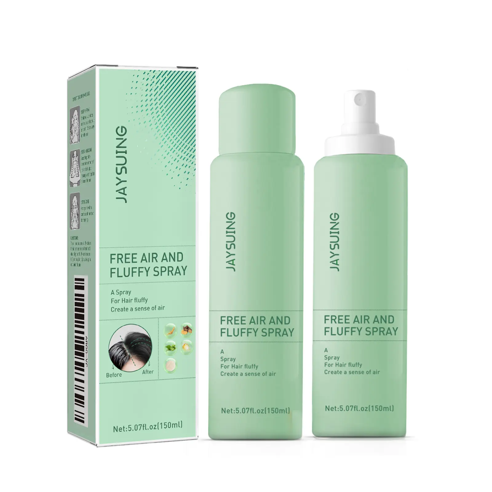 Jaysuing Haircare No-Rinse Dry Shampoo Spray, Oil-Control, Refreshing, Volumizing Styling Product