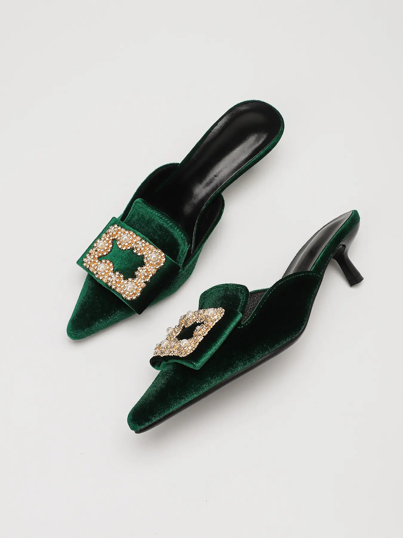 Pure Color Long Fluff Pointed Toe Women's High Heeled Sandals, Retro Elegant Shopping Date Party Shoes, Stylish Female Footwear