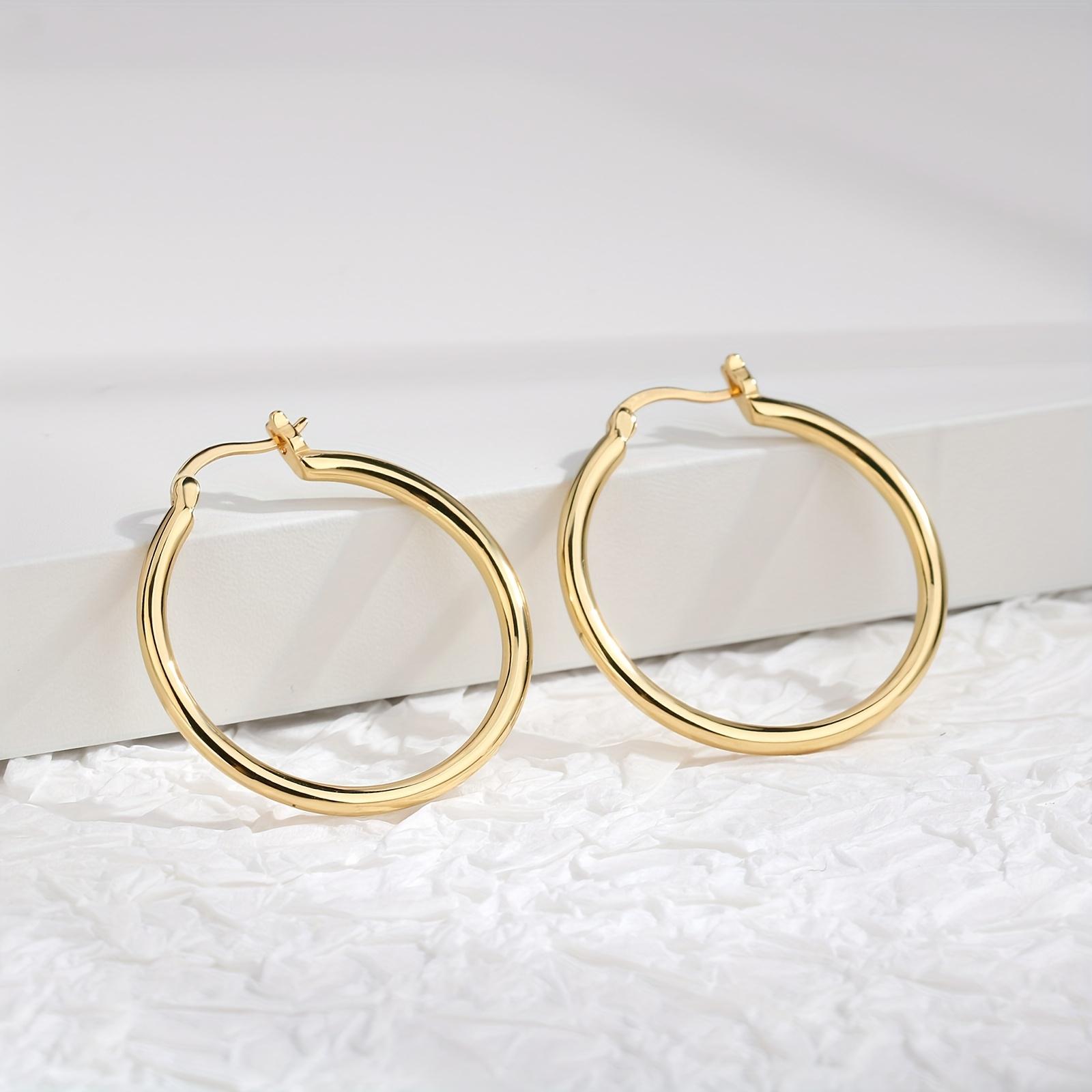 18K Gold Plated Minimalist Earrings Set for Women – valentines gifts for gf