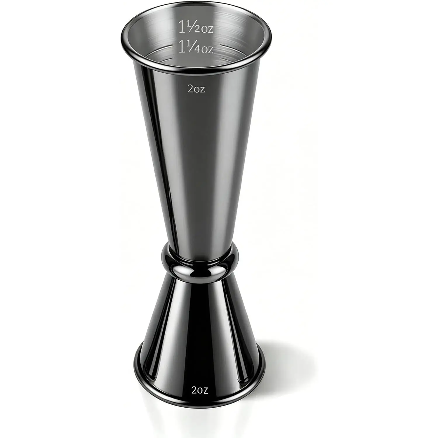 Stainless Steel  Jiggers –  Style Double Measuring Cups for Bartending (1oz/2oz)