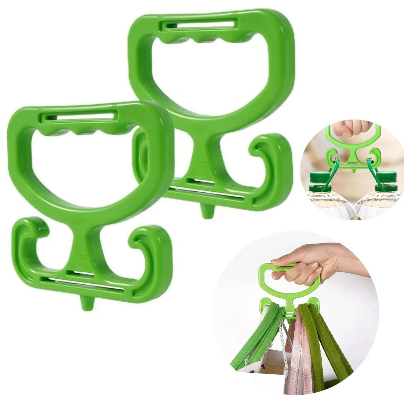 2 Pcs Portable Carry Handle, Abs Plastic Multi-Purpose Bag Carrier Grip, 4.53-Inch Labor-Saving Handle Holder, Ideal for Families and Shoppers