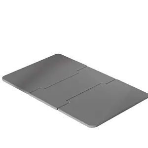Quick Drying Diatomaceous Earth Bath Mat – Non-Slip, Highly Absorbent, Easy Clean – interlinked Stone Shelf Pad – Bathroom, Shower, basin, Kitchen Use – Charcoal Gray