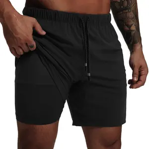 MAELREG Mens 2-in-1 Running Shorts with Built-in Liner & Towel Hook | Quick Dry Moisture Wicking Breathable Stretch Athletic Shorts for Gym Workout Hiking Casual Wear