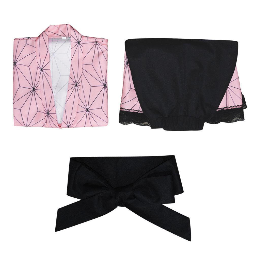 Demon Slayer Anime Inosuke Kamado Nezuko Cosplay Costume Kochou Shinobu Halloween Maid Dress Outfit For Women Fancy Costume