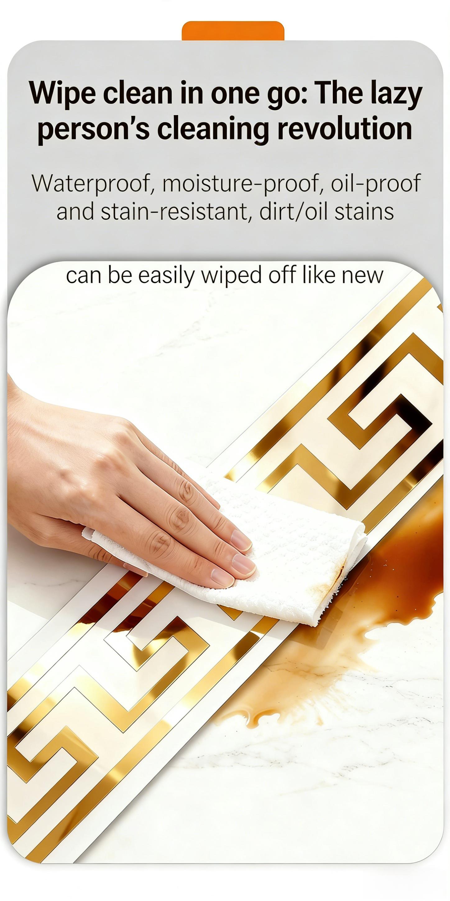 Self-Adhesive PVC Baseboard, Thick Waterproof Vinyl Wall Trim, Peel and Stick Skirting Board, Countertop Edge Guard, Ceiling Corner Molding, Removable Wall Corner Protector, Easy DIY No Tools Installation, 3.94" x 196.85"