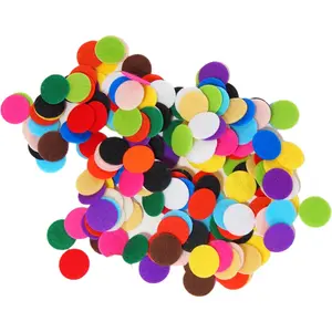 Playfully Ever After Mixed Color Assortment Felt Circle Stickers (1 inch - 100pc)