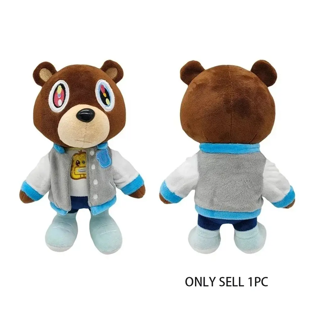 1pc Cute Dropout Bear Plush Gift, Soft Filled Teddy Bear, Soft Adorable Stuffed Animal, Soft Huggable, Graduation Gift, Kids Room Decor, Birthday Gift