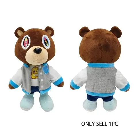 1pc Cute Dropout Bear Plush Gift, Soft Cuddly Gift, Soft Filled Teddy Bear, Soft Adorable Stuffed Animal, Soft Huggable, Graduation Gift, Kids Room Decor, Birthday Gift