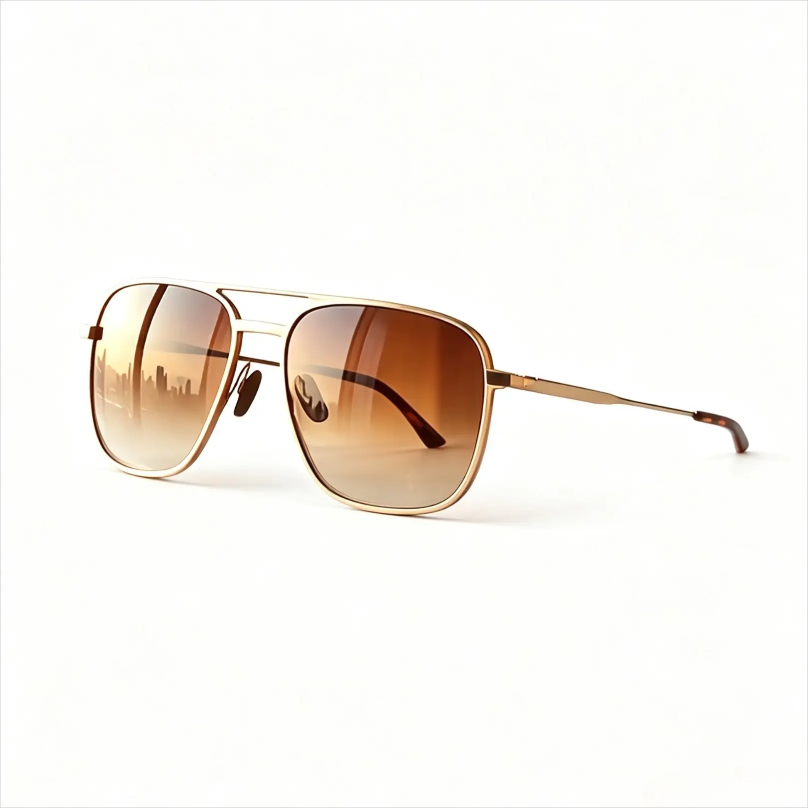 Retro Square Aviator Polarized Sunglasses For Men And Women, UV400 Protection Vintage Metal Frame Eyewear, Suitable For Driving, Travel, Beach And Daily Outdoor Activities
