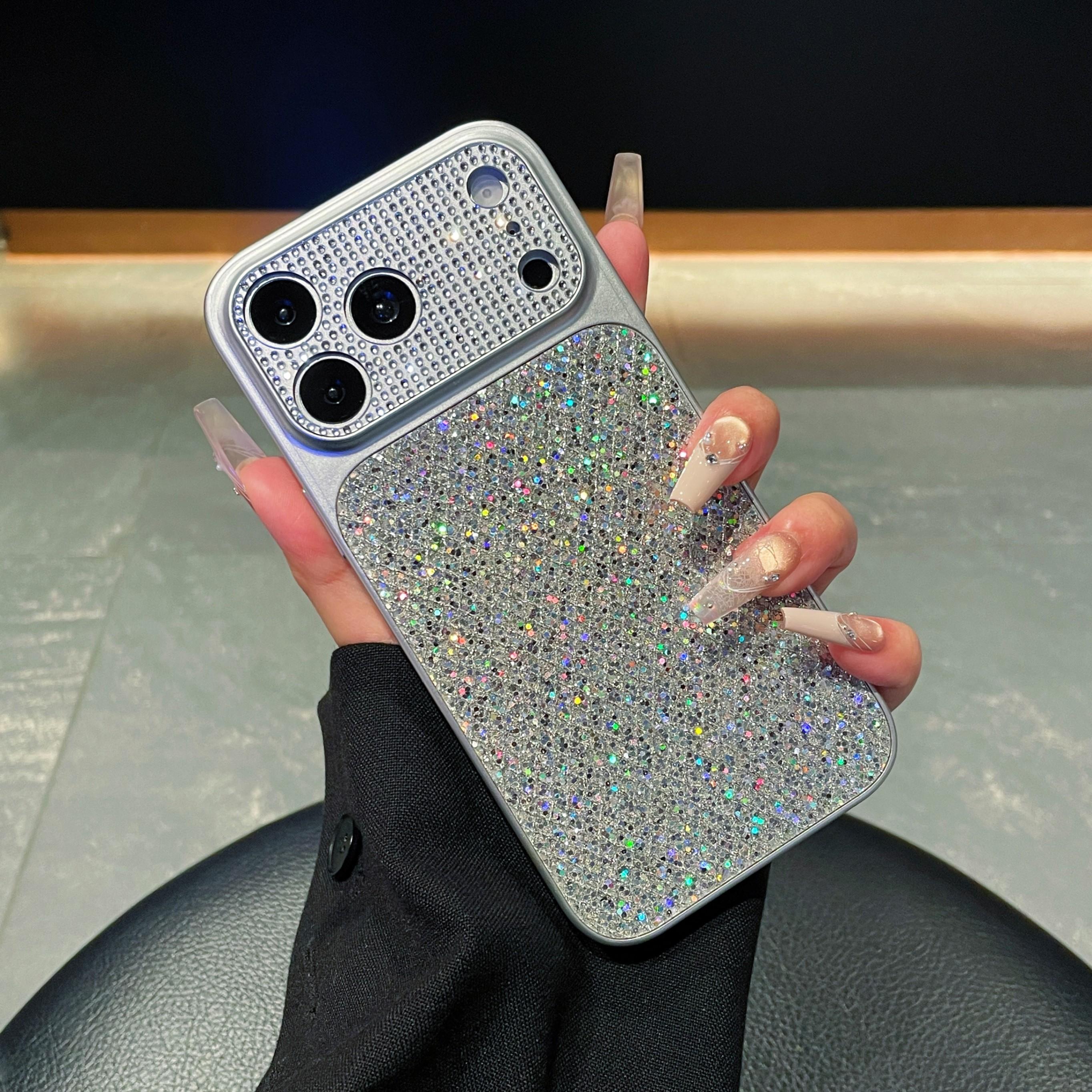 Ins High Value Diamond Light Luxury Rhombus Sequin Phone Case For iPhone 14 15 16 17 Pro Max Phone Case New Advanced Fashion Trendy For Couples Men Women Shockproof Protective Cover