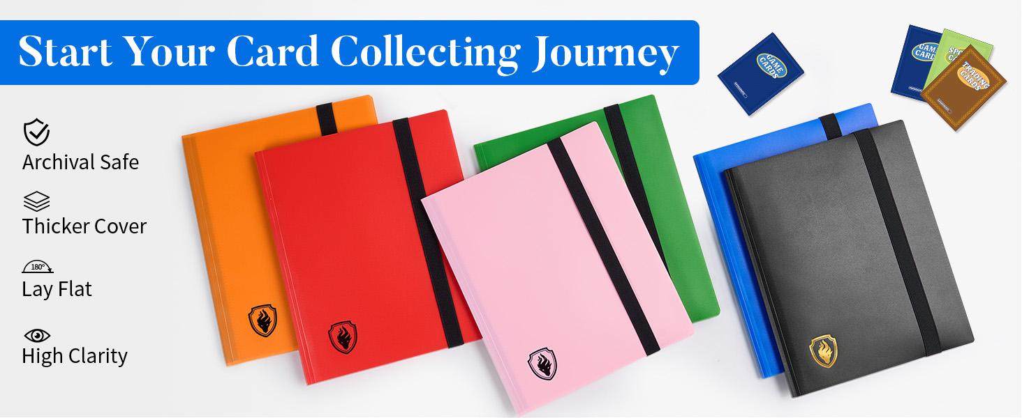 BASIC SUPPLY Basics Card Binder 9 Pocket, 396 Pockets Trading Card Binder, Premium Collector Card Album For Standard Cards, Side Loading Card Collection Folder For MTG, TCG, Game Cards, Sport Cards, Black Rod Sleeves