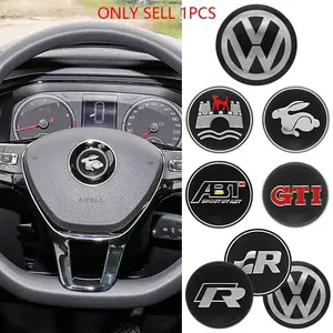 Car Steering Wheel Emblem Sticker Interior Accessories For VW Polo Golf GTI Passat Scirocco Beetle Tiguan Magotan Golf 5 4 6 Mk4