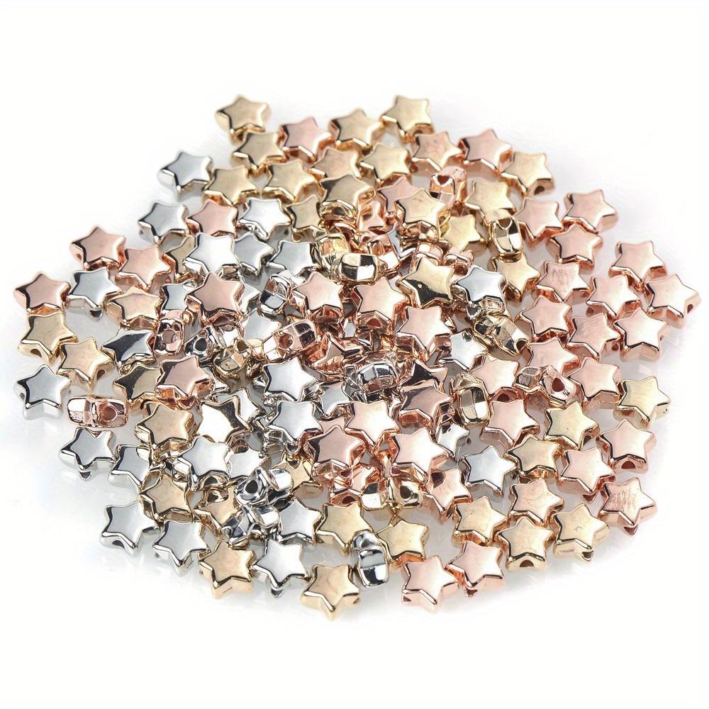 Star Shaped Beads, 100pcs/set Star Shaped Decorative Beads, DIY Accessories for Jewelry Making, Jewelry Making Supplies, Bracelet Making, Beading Accessories