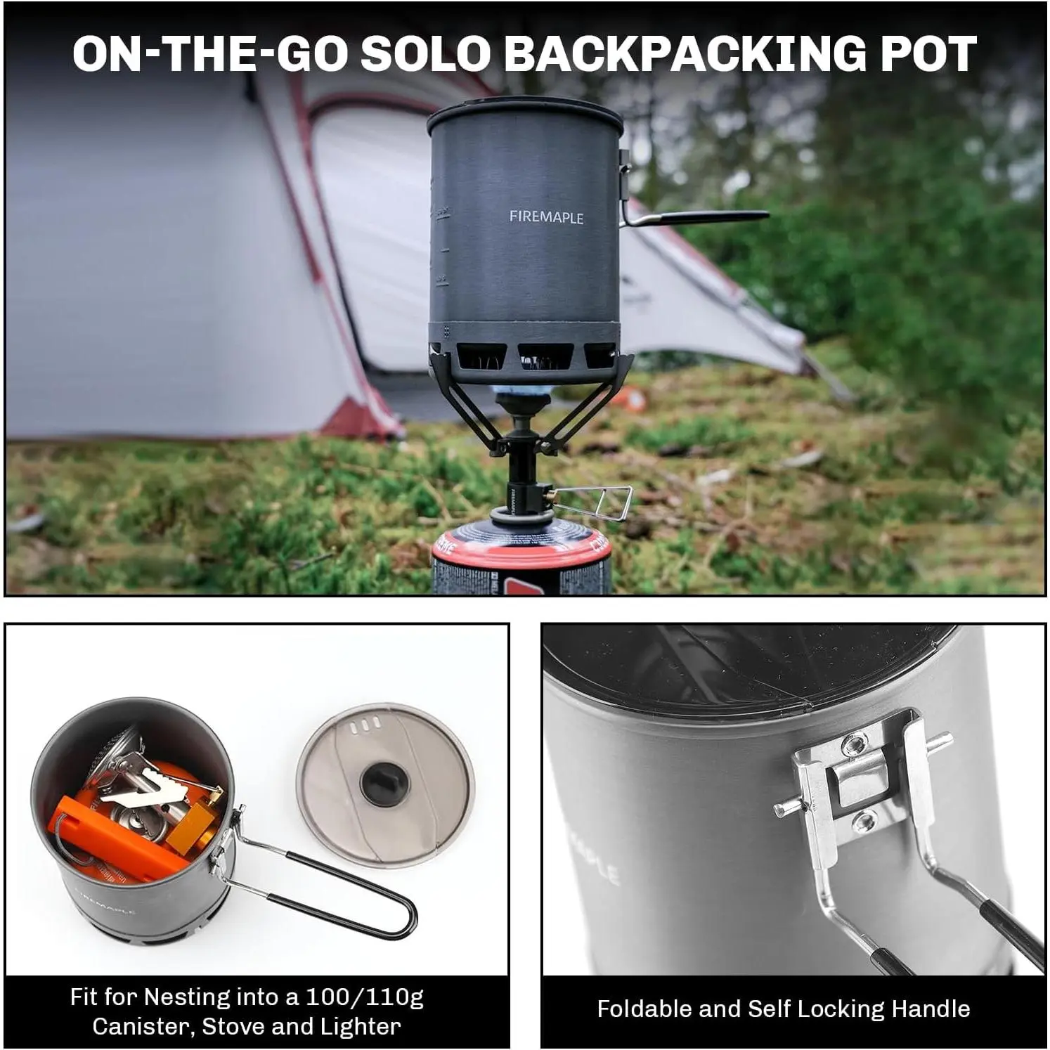 Petrel Ultralight Pot- High Efficiency Aluminum Camping and Backpacking Pot with Heat-Proof Handle, Portable and CompactGift.