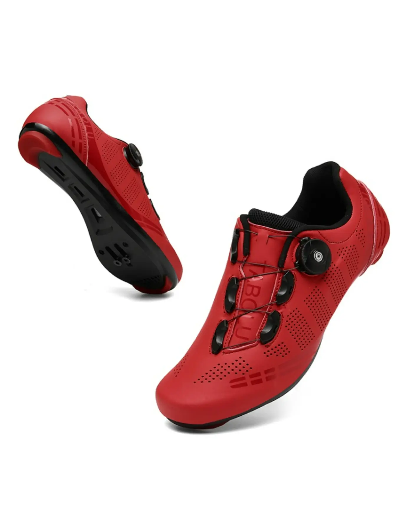 Men's Mountain Bike Cycling Shoes, Anti-Slip MTB Pedal Compatible, PU Leather, Rubber Sole, Sporty Style, All Seasons, Trail Running Shoes, Cycle Shoes