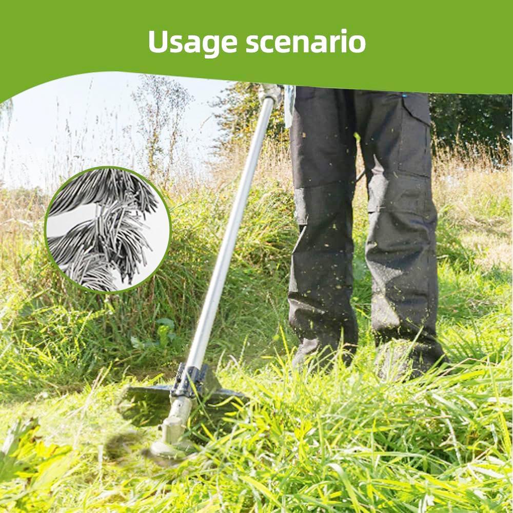 1 Pack Upgraded lithium weeding blade, 6 Inches Steel Wire Weed Trimmer Head,Replacement Weed Wacker Attachment for Electric Cordless String Trimmers,Spindle 5mm Tool