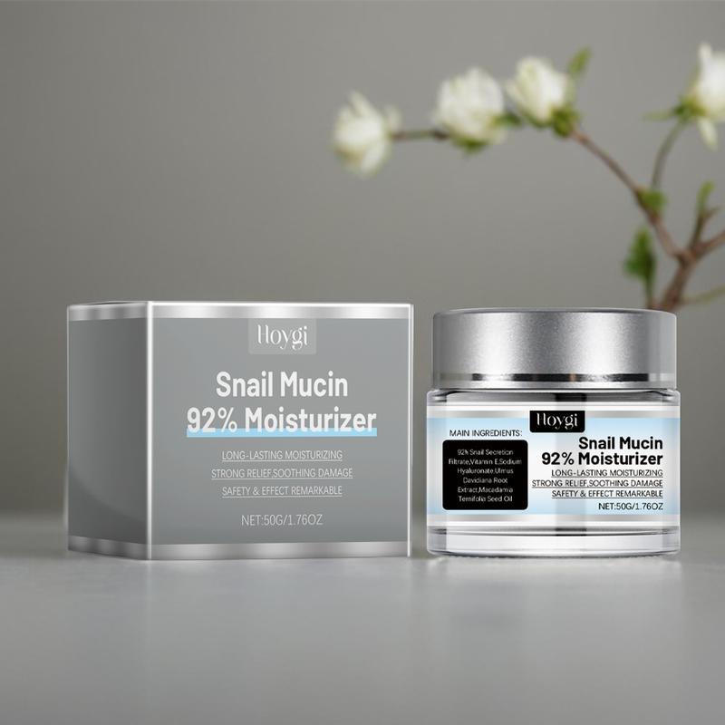 Snail Mucin Moisturizer, 1/2 Counts Hydrating Nourishing Face Cream, Moisturizing Face Cream, Face Lotion for Women & Men, Skin Care Product for Daily Use, Daily Moisture Nourishing