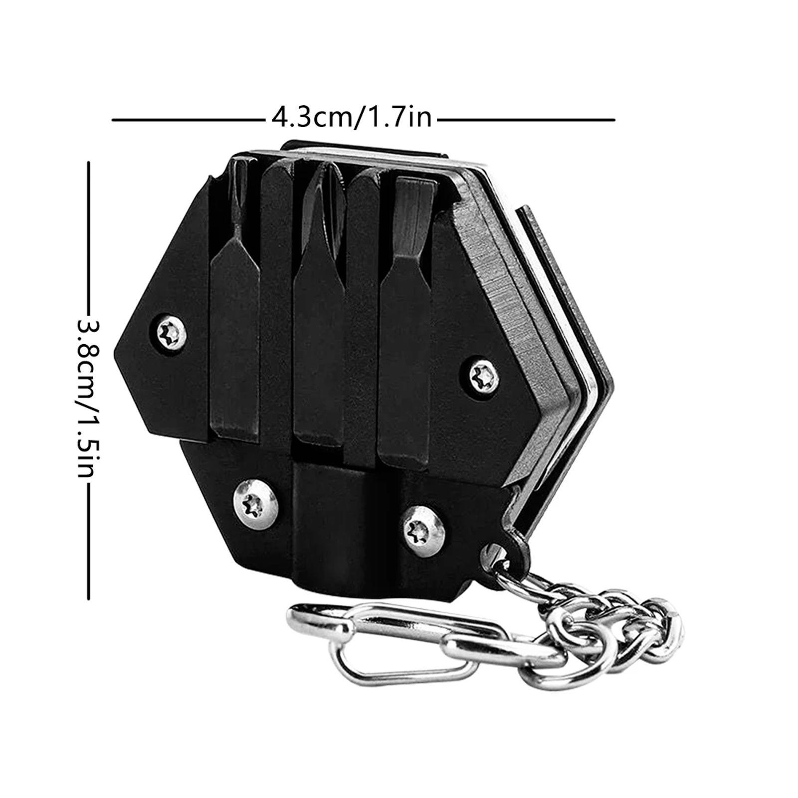 Multifunctional Mini Portable Folding Tool, Hexagonal Detachable Wrench Tool, Small Pocket Keychain, Outdoor Survival Hardware Tool, Portable Hand Tool