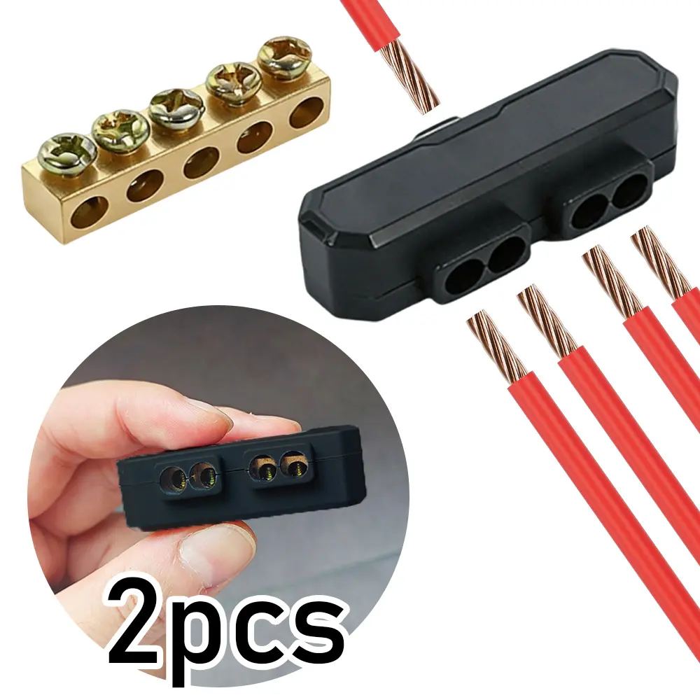 2pcs Wire splitter, 1 in 4 out wiring terminal, Connectors, suitable for smart home wiring, weak current box wiring, and internal wiring of industrial control cabinets, Easy to install and use