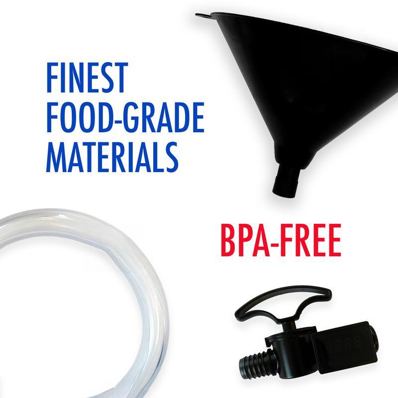 Chug Buddy Timer Beer Bong - Drink Speed Beer Funnel with Hose - Drinking Funnel Valve - Bachelor Party Games, College Party, Drinking Games