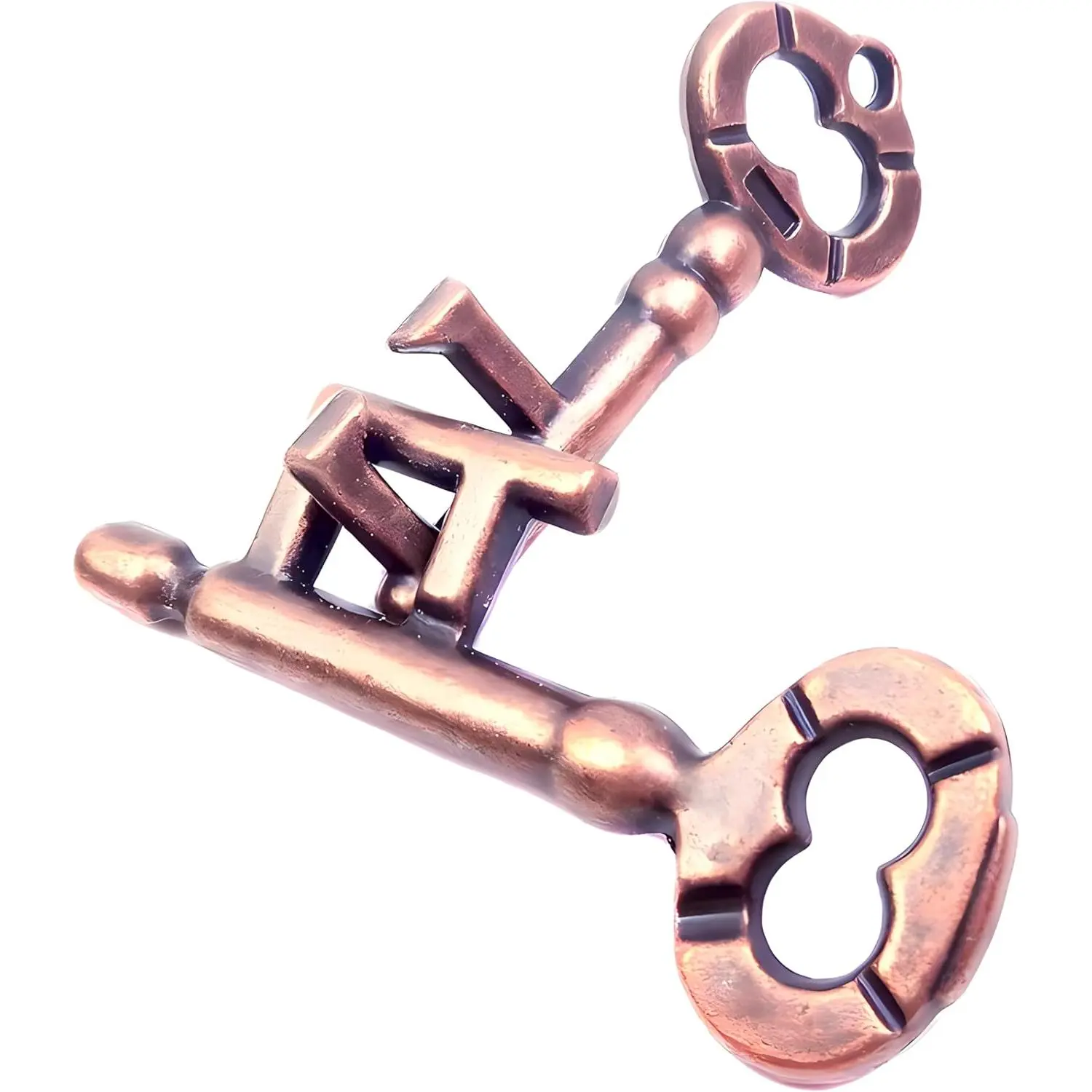Traditional Metal Brain Teaser – Classic Puzzle Toy for Logic & Skill Development (Keys)| Metal, keys interlocking design, logic and patience, durable, for kids adults, IQ puzzle, group play