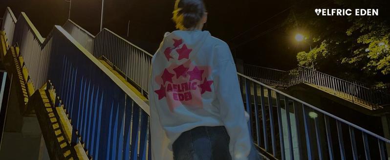 Aelfric Eden Womens Graphic Hoodies Pink Star Print Hoodie Unisex Oversized Hoodies Long Sleeve Pocket Pullover Womenswear Sweatshirts Tops