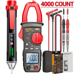 St181 Digital Clamp Meter Multimeter Tester, Advanced Measurement Pen, 4000 Counts, Ncv, Amps Ohms Voltage, Ac/dc Current, Capacitance, Resistance, Diode, Frequency, Backlight