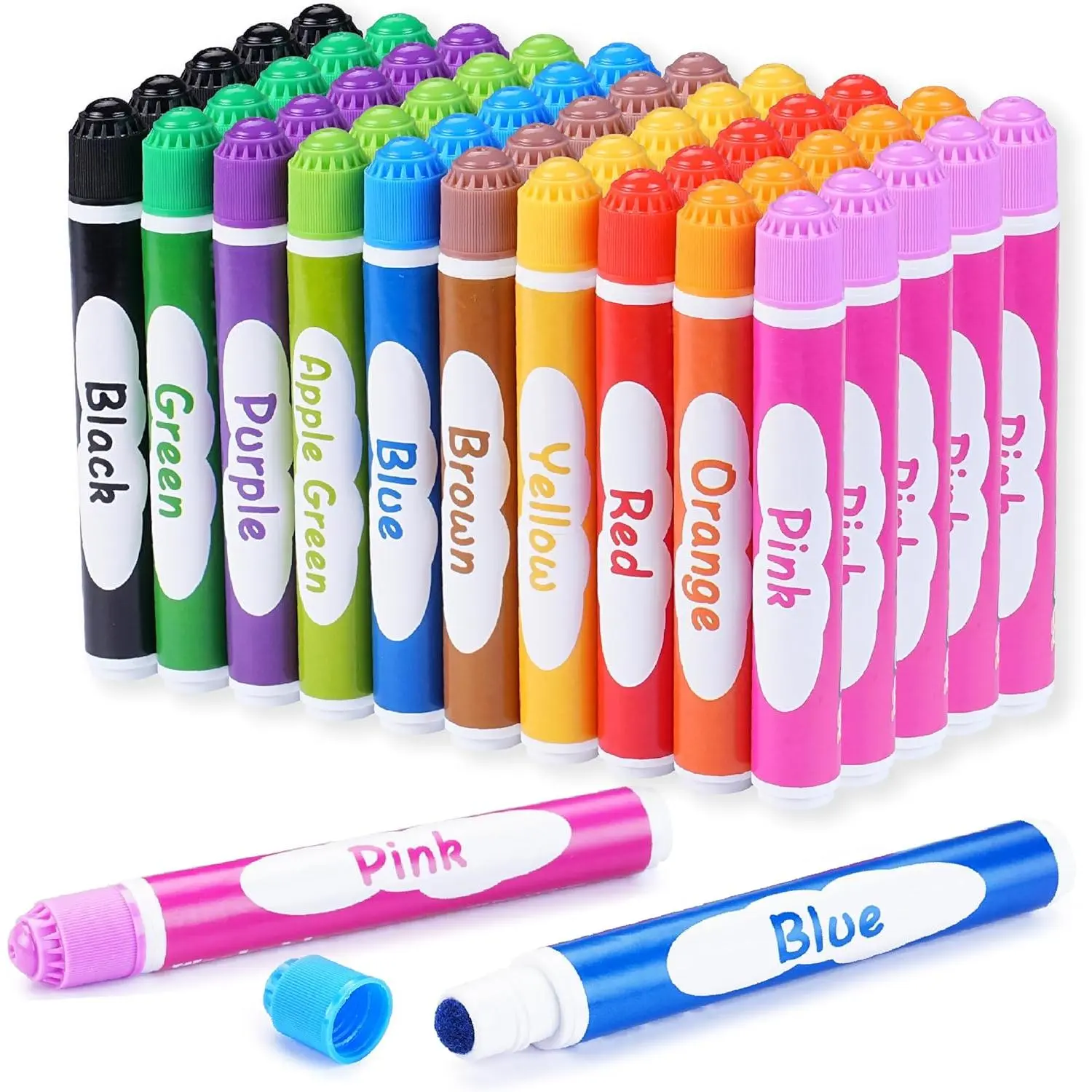 50 Pack Dot Markers, 10 Assorted Colors, Washable Dot Paint Markers for Toddlers Kids Preschool, Bingo Daubers Supplies for Class Valentine Gift Art Partyfidget toys