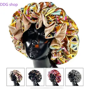 Women’s Spring Double‑Layer Plant‑Print Sleep Bonnet, Soft Lightweight Breathable Hair Care Headwear, Comfortable Daily Night Head Cover, Ideal for Night Sleeping, Indoor Resting, Daily Hair Protection and All‑Season Home Styling