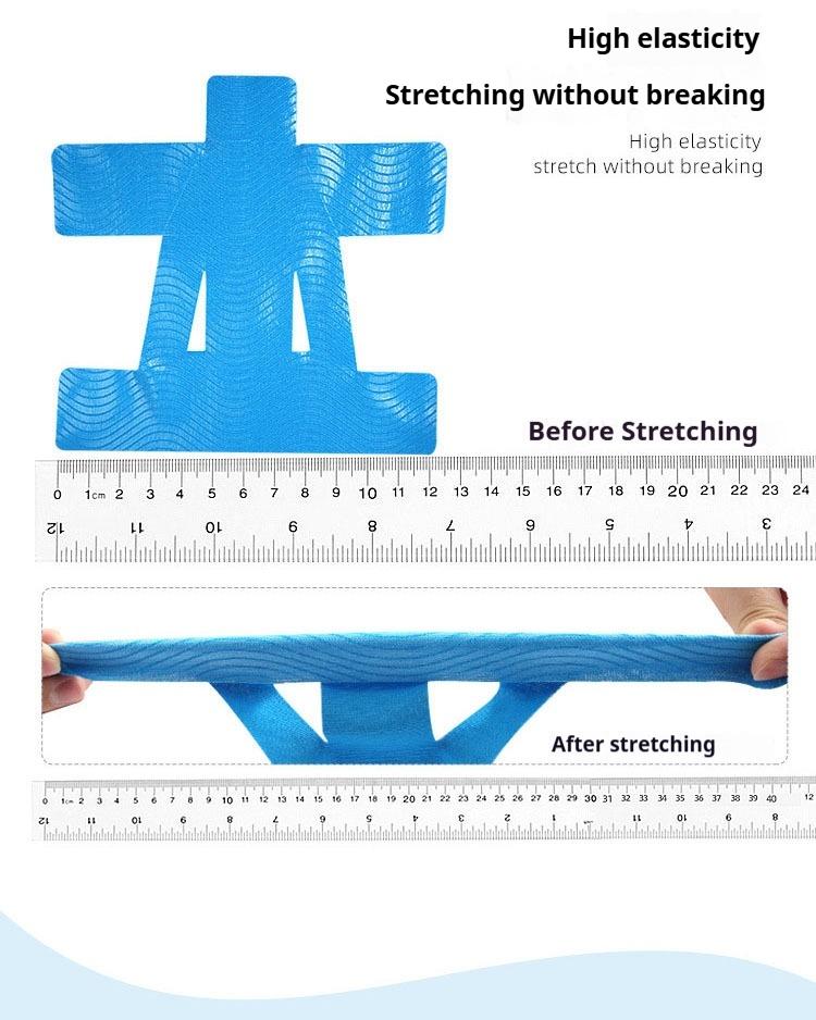 Pre-cut muscle tape for shoulder support, suitable for men and women, sports cut-out tape from manufacturer, stretchable and elastic for injury prevention and fixation