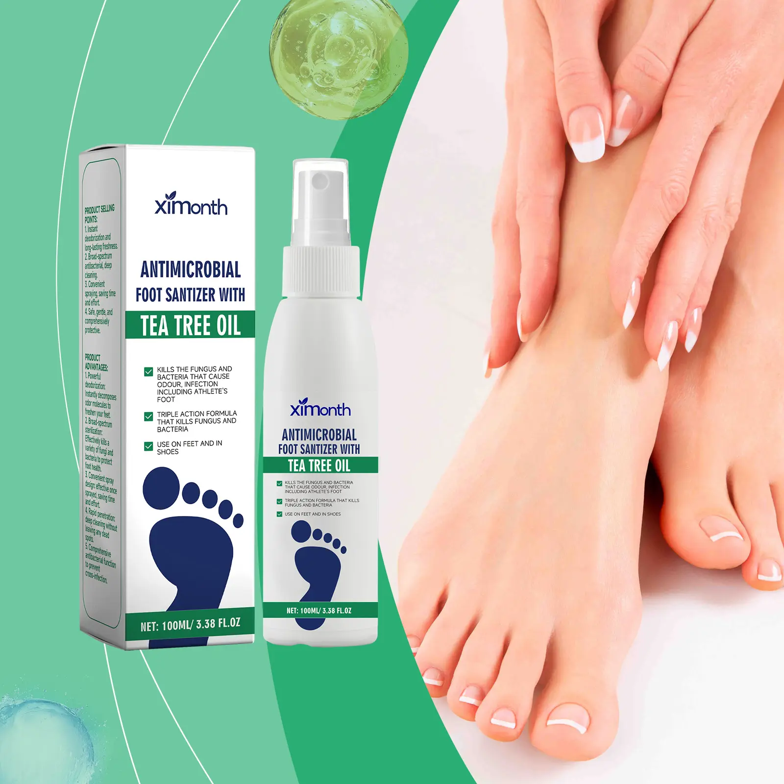 Ximonth Foot Care Agent: Foot Hydrating, Drying Heel Moisturizing Nourishing And Deodorizing Care Agent