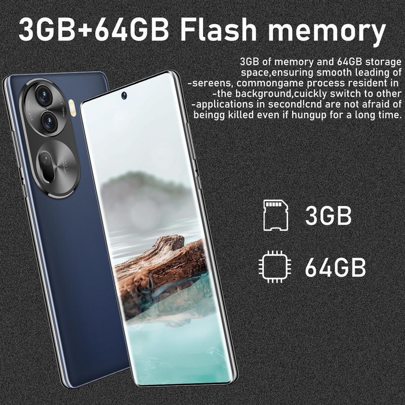 S11 Unlocked Smart Android Phone, Dual Sim Smartphone, 6.53 Inch Screen, Dual Sim Slot, Quad Core Cpu, 4g Network, 3+64GB RAM, 4000mah Battery, 5+13mp Camera