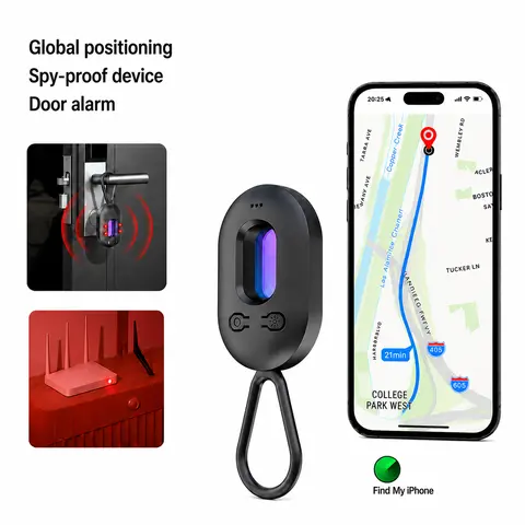 Hidden Camera Detector with GPS Tracker Mode, Vibration Alarm, Door & Window Tampering Alarm, Anti-Intrusion Function, 30H Battery Powered Working Time for Car